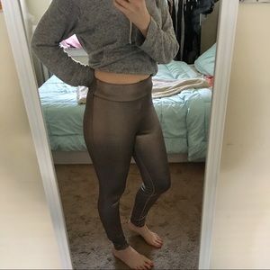 Dark Bronze Metallic Leggings